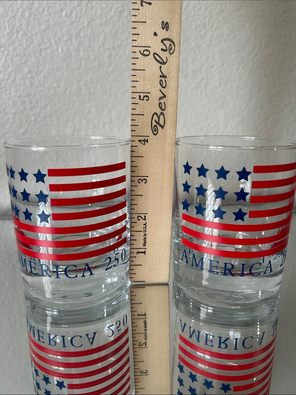 America 250 drinking glasses, Stars and Stripes, set of 2, NEW - Picture 5 of 6